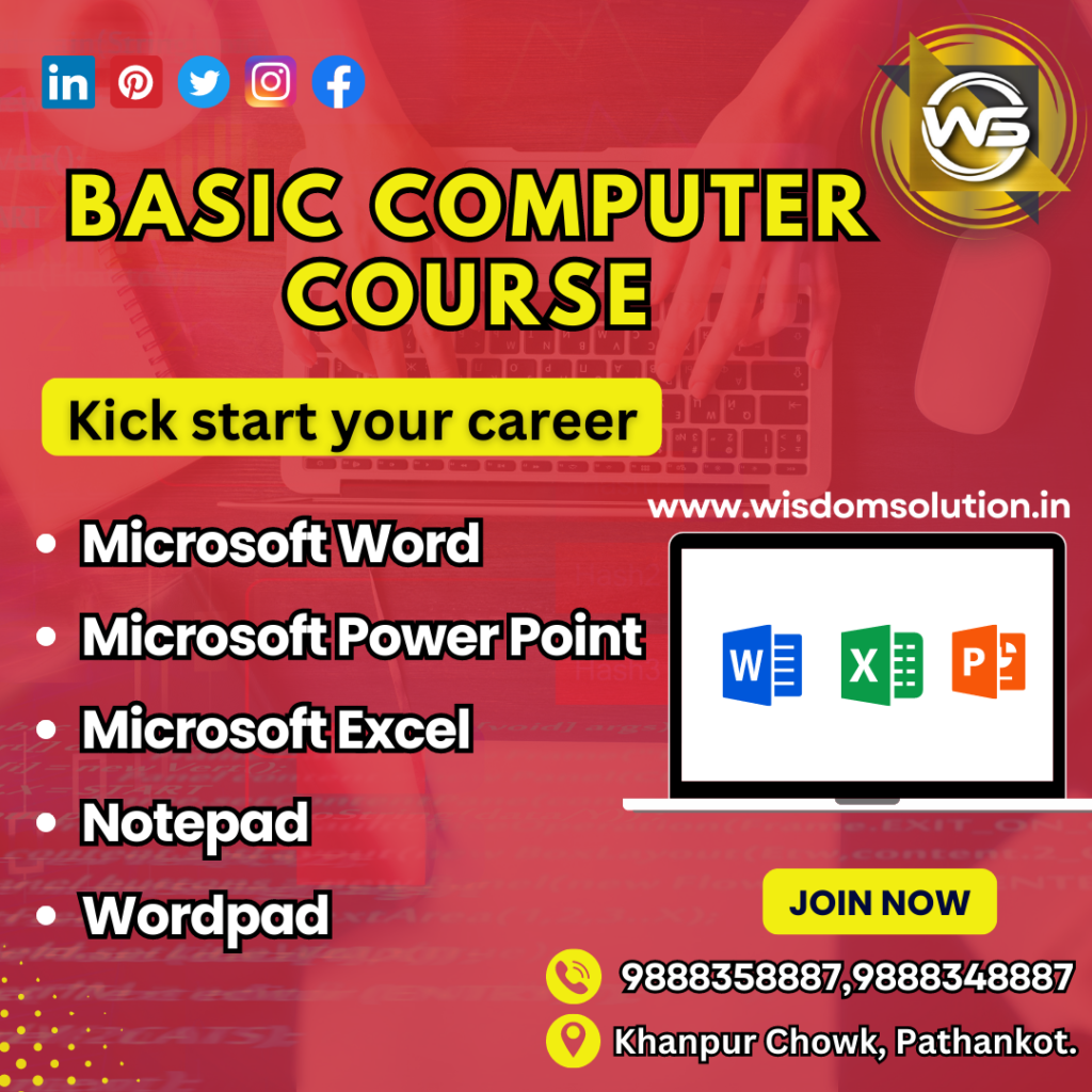 Basic Computer Course in Pathankot