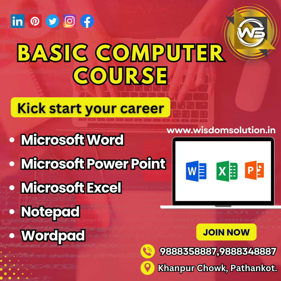 Basic Computer Course in Pathankot