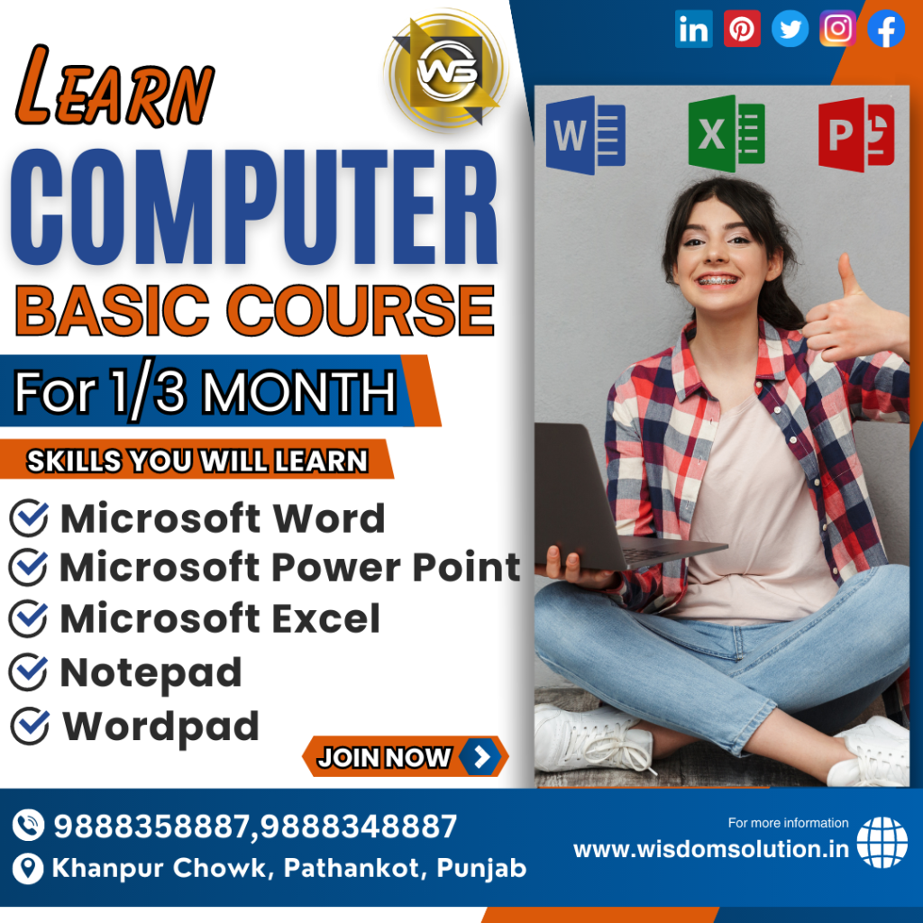 Basic Computer Course in Pathankot