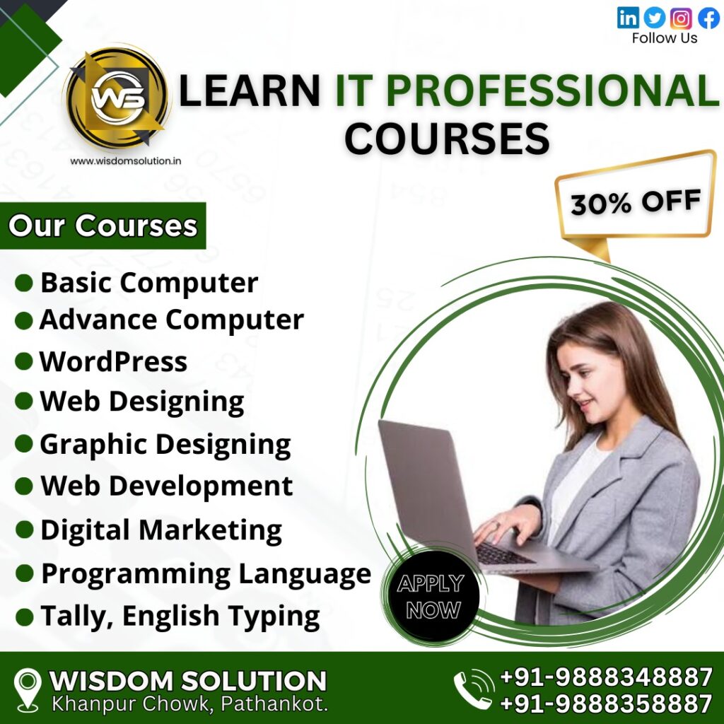 Learn IT Professional Courses in Pathankot