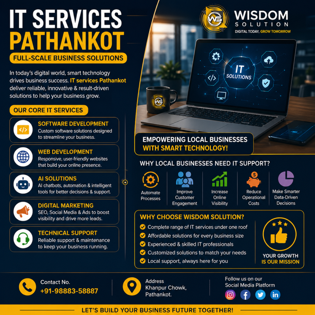 IT Services Pathankot – Full-Scale Business Solutions