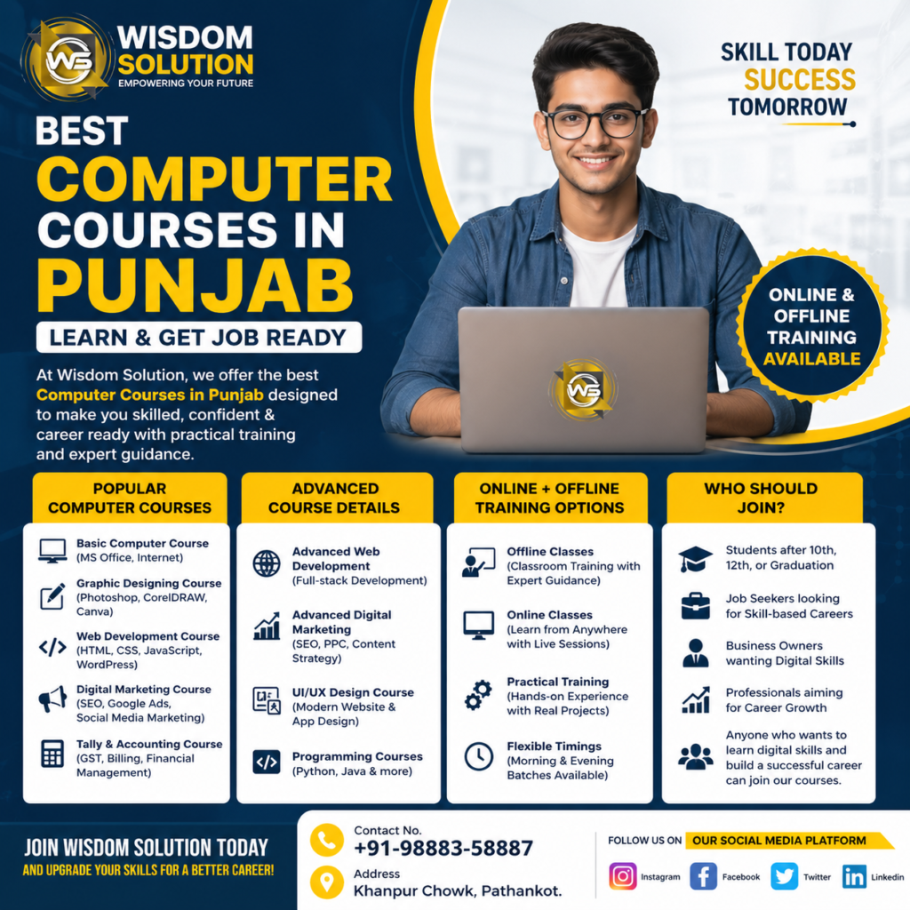 Best Computer Courses in Punjab – Learn & Get Job Ready