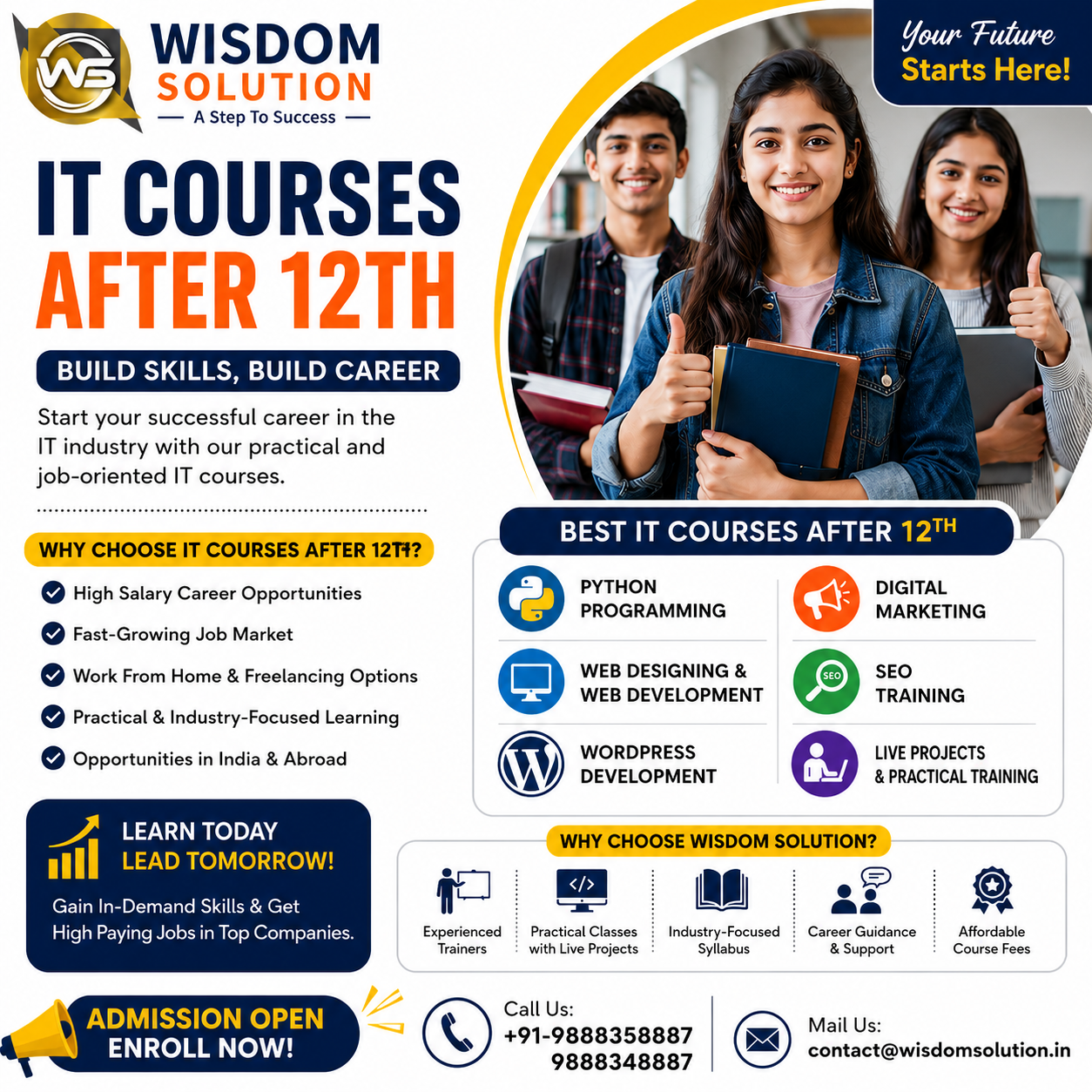 IT Courses After 12th in Pathankot | Wisdom Solution
