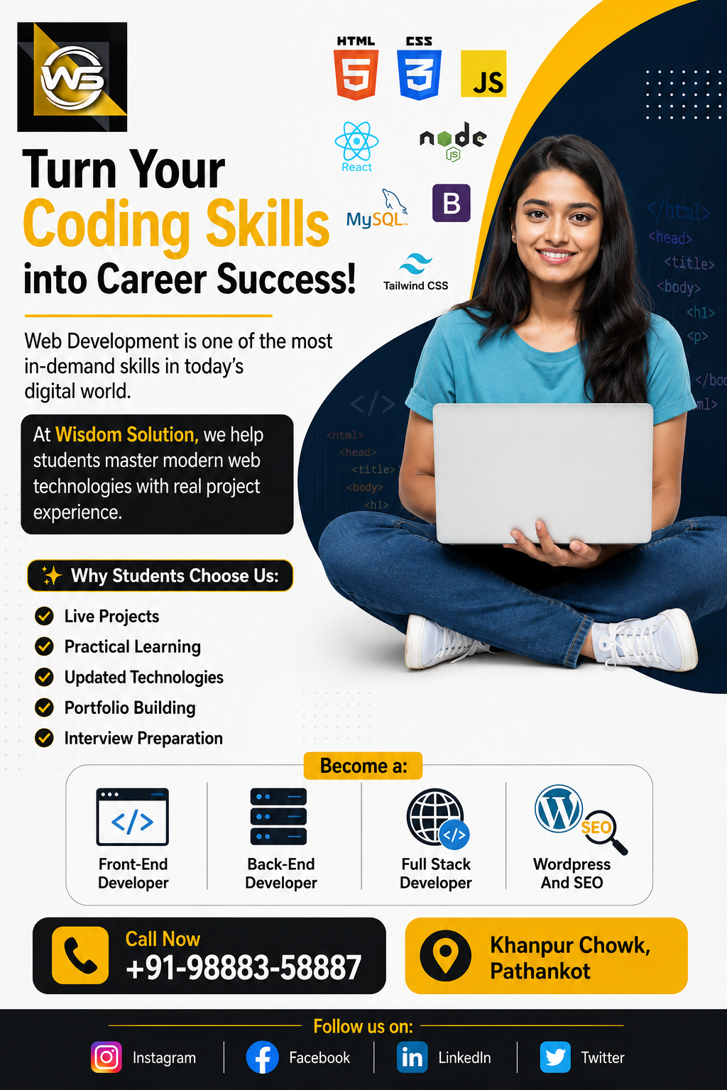 Best Web Development Institute in Pathankot
