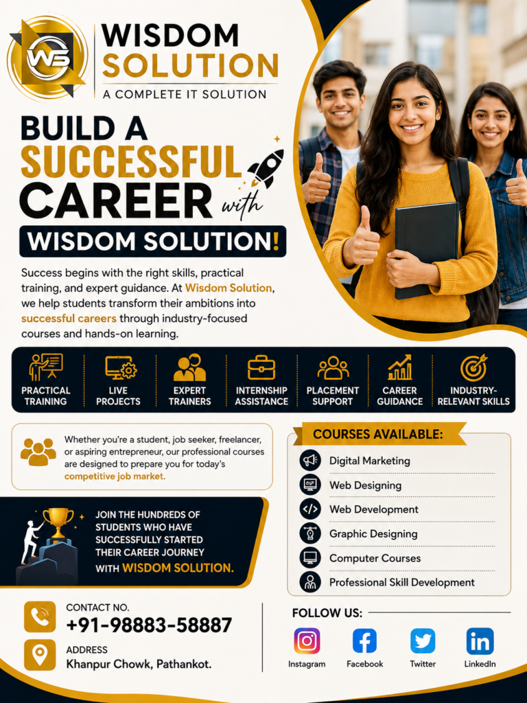 How Wisdom Solution Helps Students Build Successful Careers Through Practical Training and Skill Development