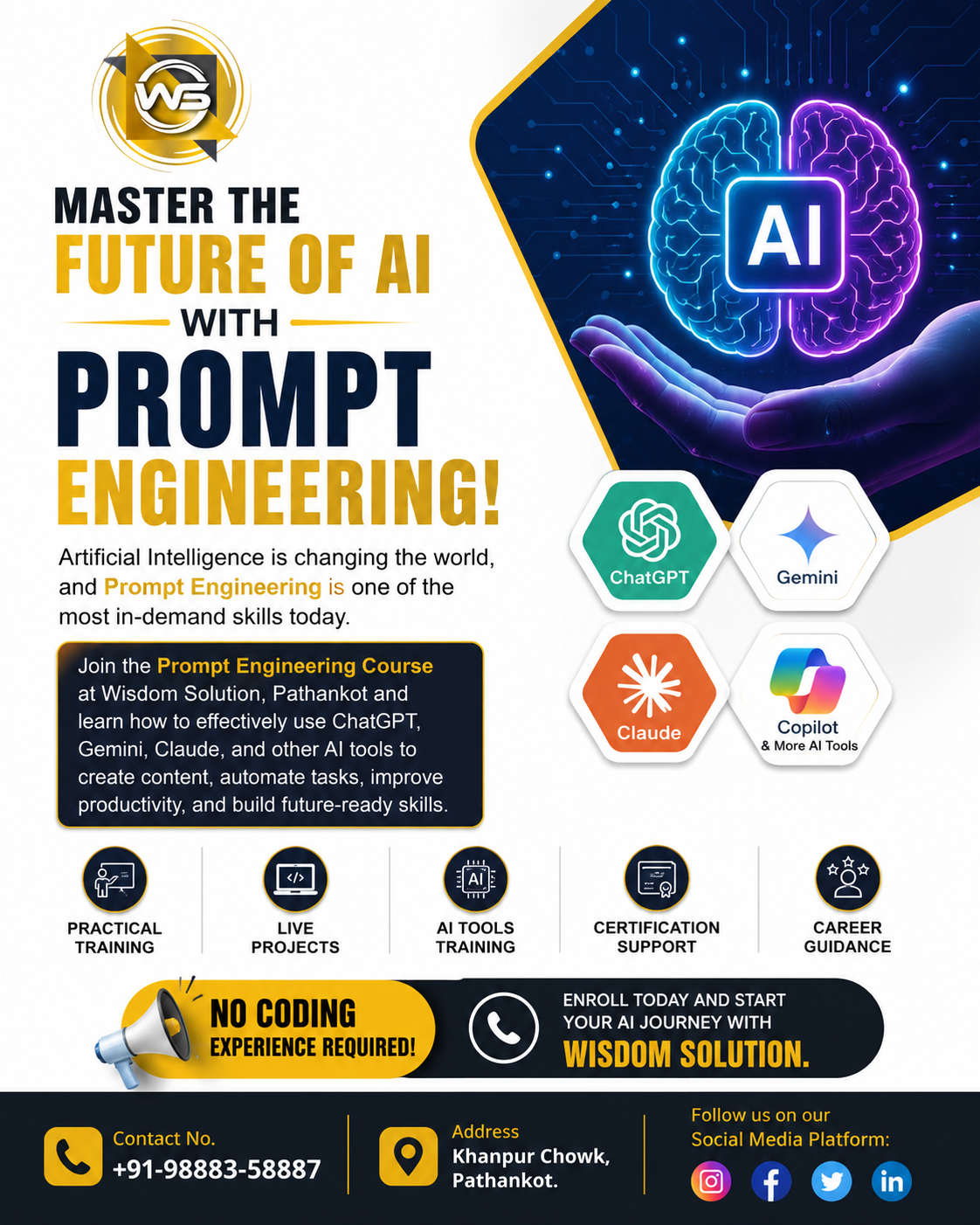 Prompt Engineering Course in Pathankot | Wisdom Solution