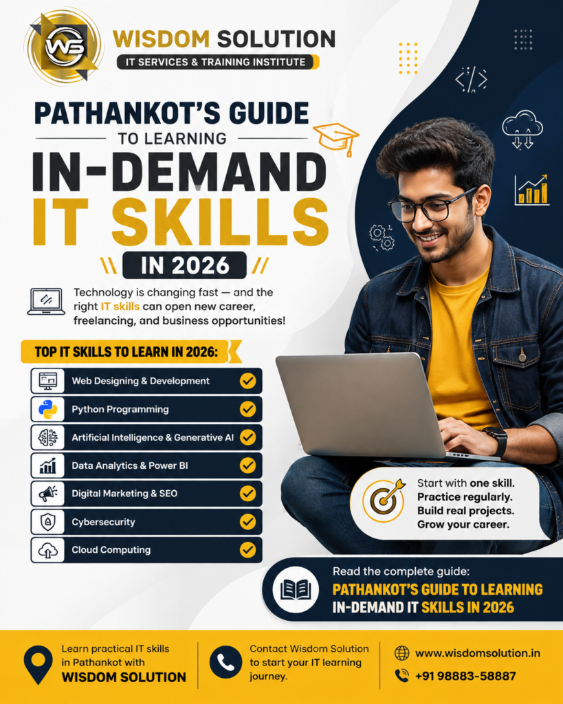 In-demand IT skills in Pathankot 2026 – Wisdom Solution IT training guide