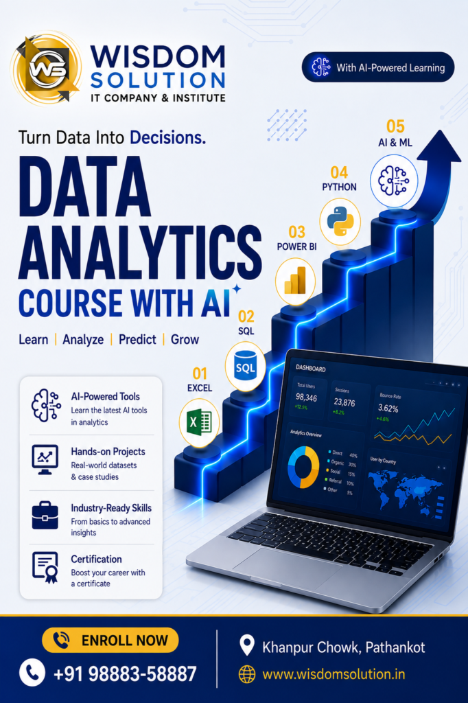 Power BI with Excel and SQL data analytics training at Wisdom Solution