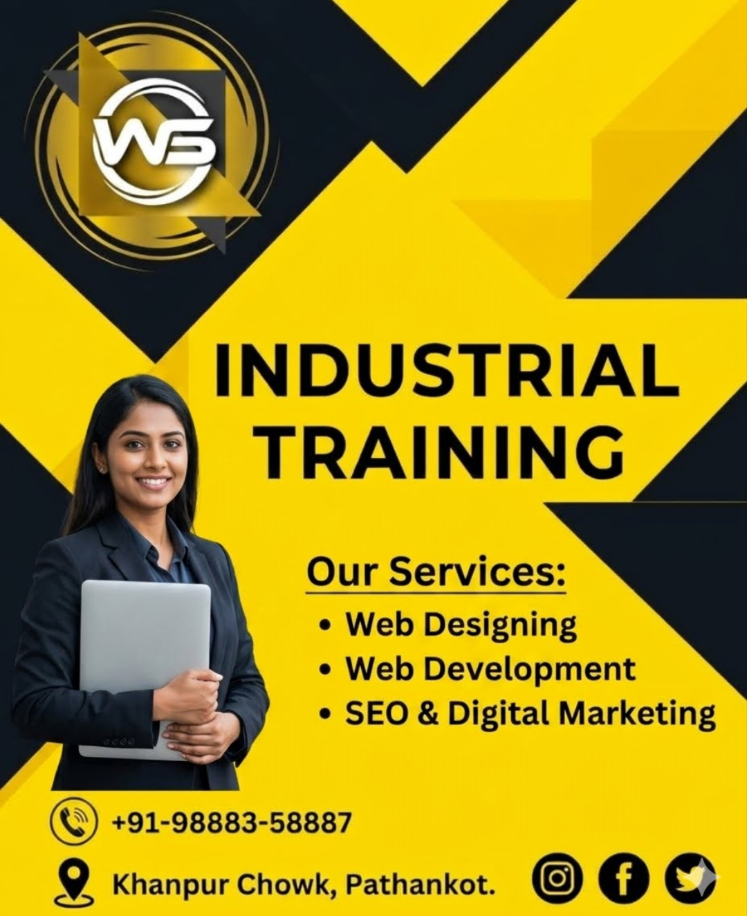 Industrial training in wisdom Solution Pathankot